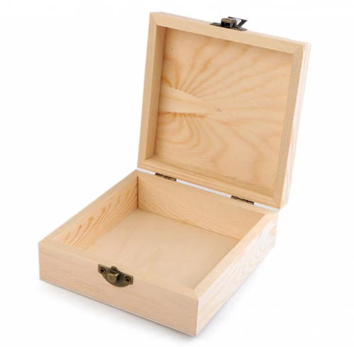 Wooden box as unpainted blank